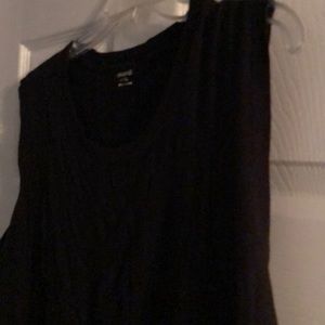 Black sleeveless top